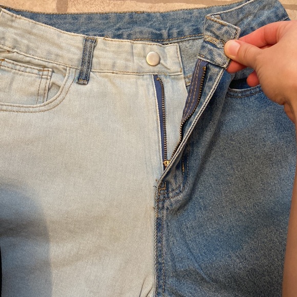 Two toned straight leg jeans - Picture 6 of 8